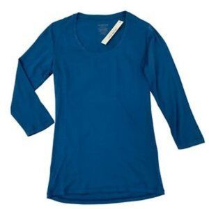 NWT / MAJESTIC FILATURES PARIS / SOFT TOUCH 3/4 SLEEVE SCOOP NECK / XS